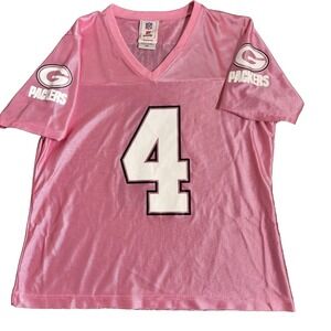 Brett Favre Green Bay Packers Womens Jersey Medium Pink NFL Football Sporty Cute